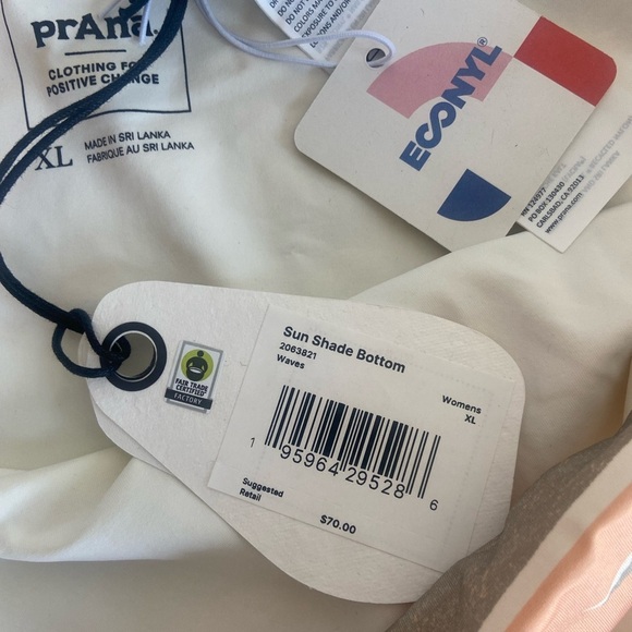 NWT Prana Sun Shade High Waist Bottom Waves Womens Size XL UPF 50 Quick Dry - Picture 7 of 10